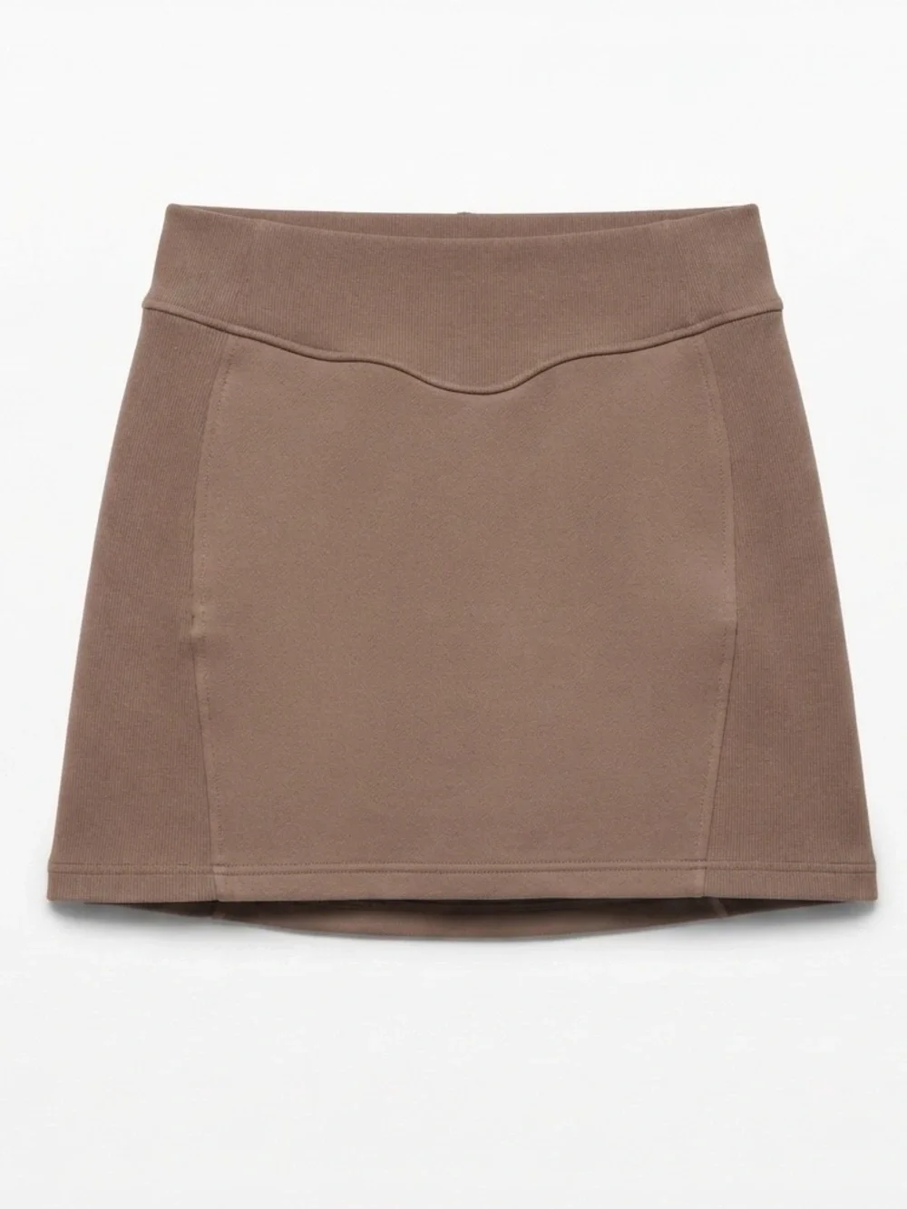 NWT Lululemon Scuba HR High Rise Mini Skirt Fleece Taupe Tan Large